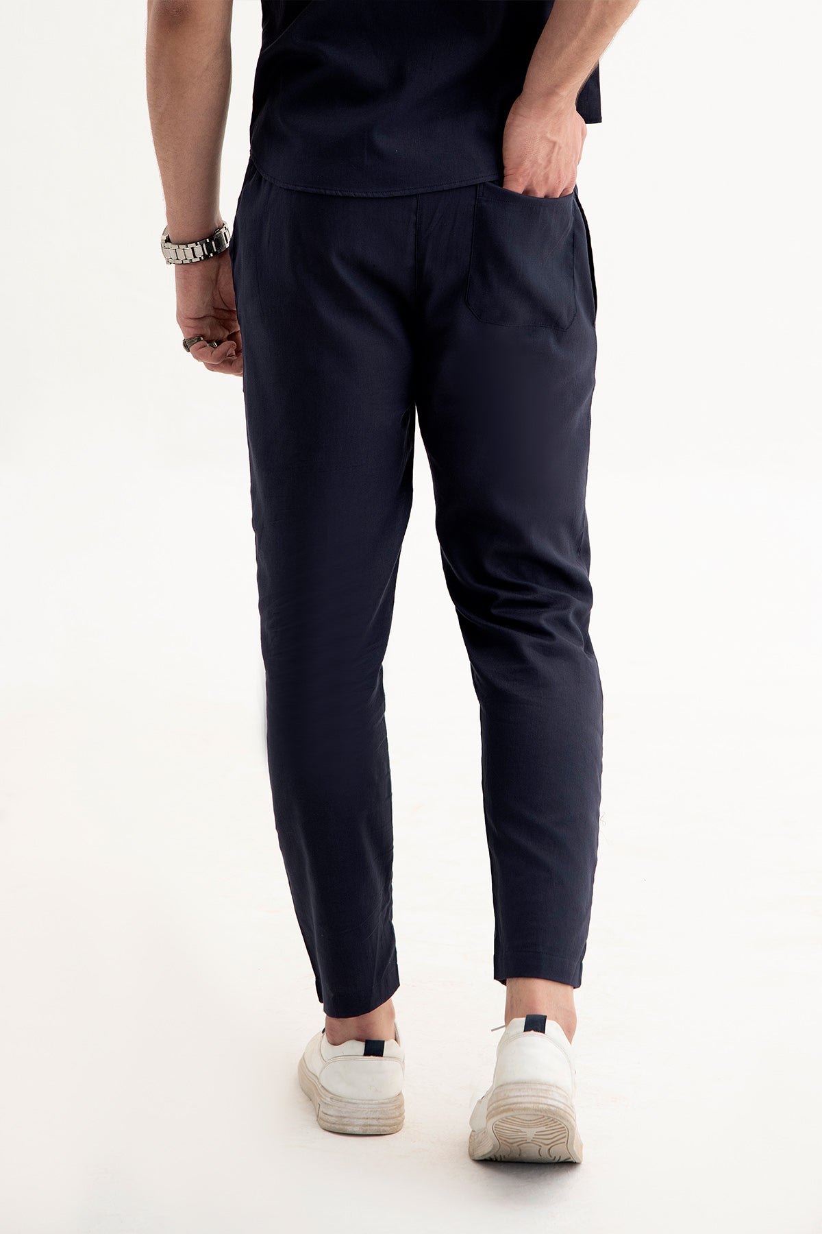 Navy Blue Irish Linen trouser