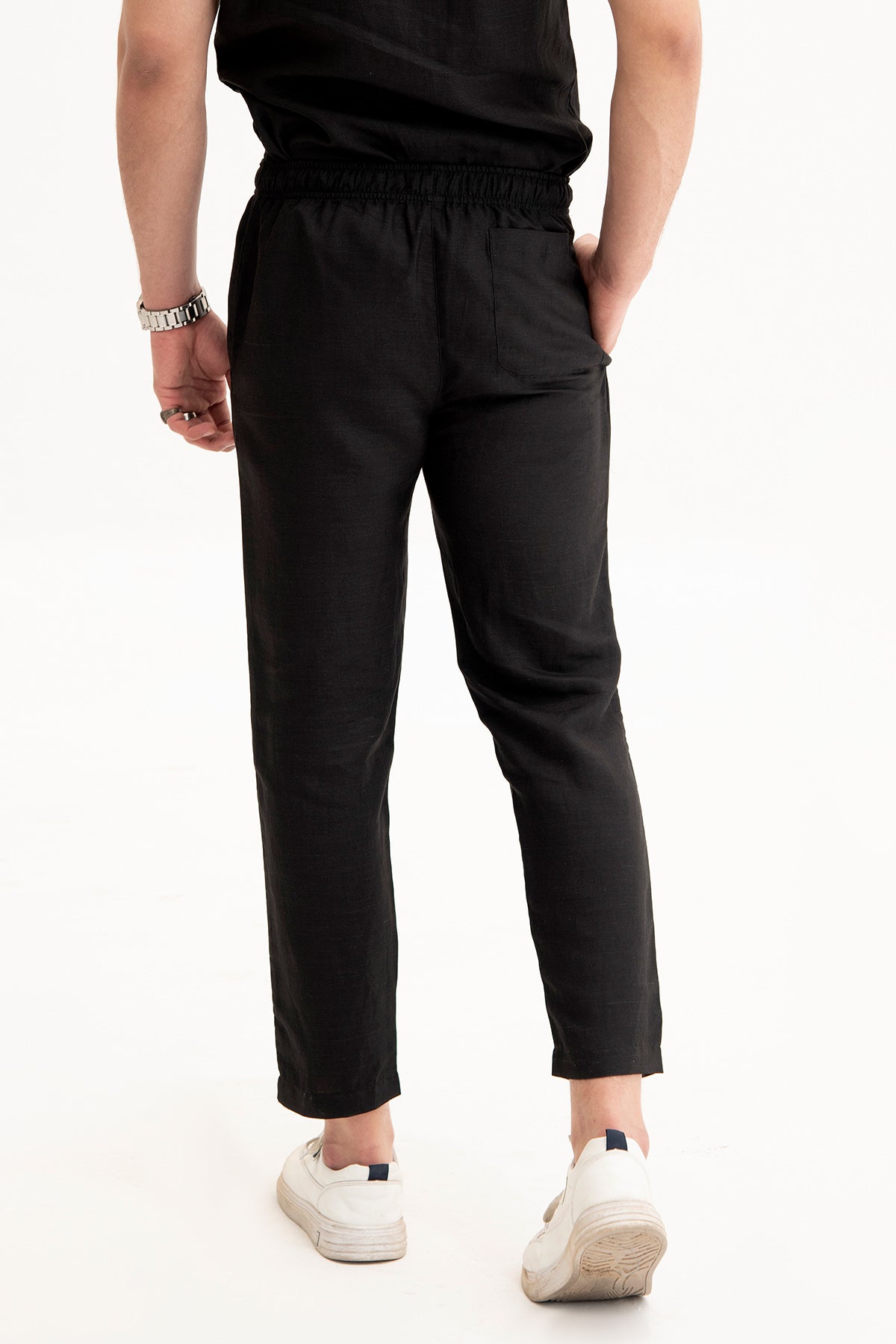 Black Irish Linen trouser