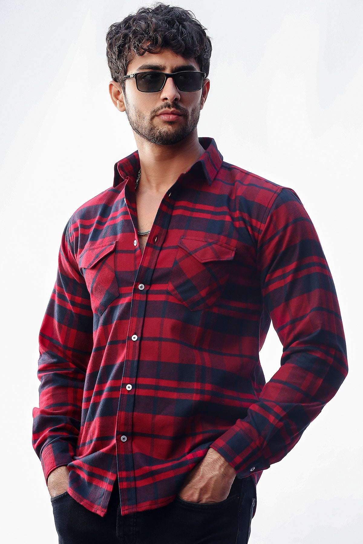 Flannel in Red and Blue