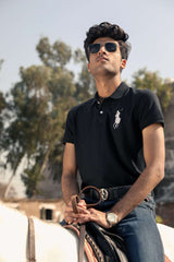 Basic Polo With Back Digit Embroidery