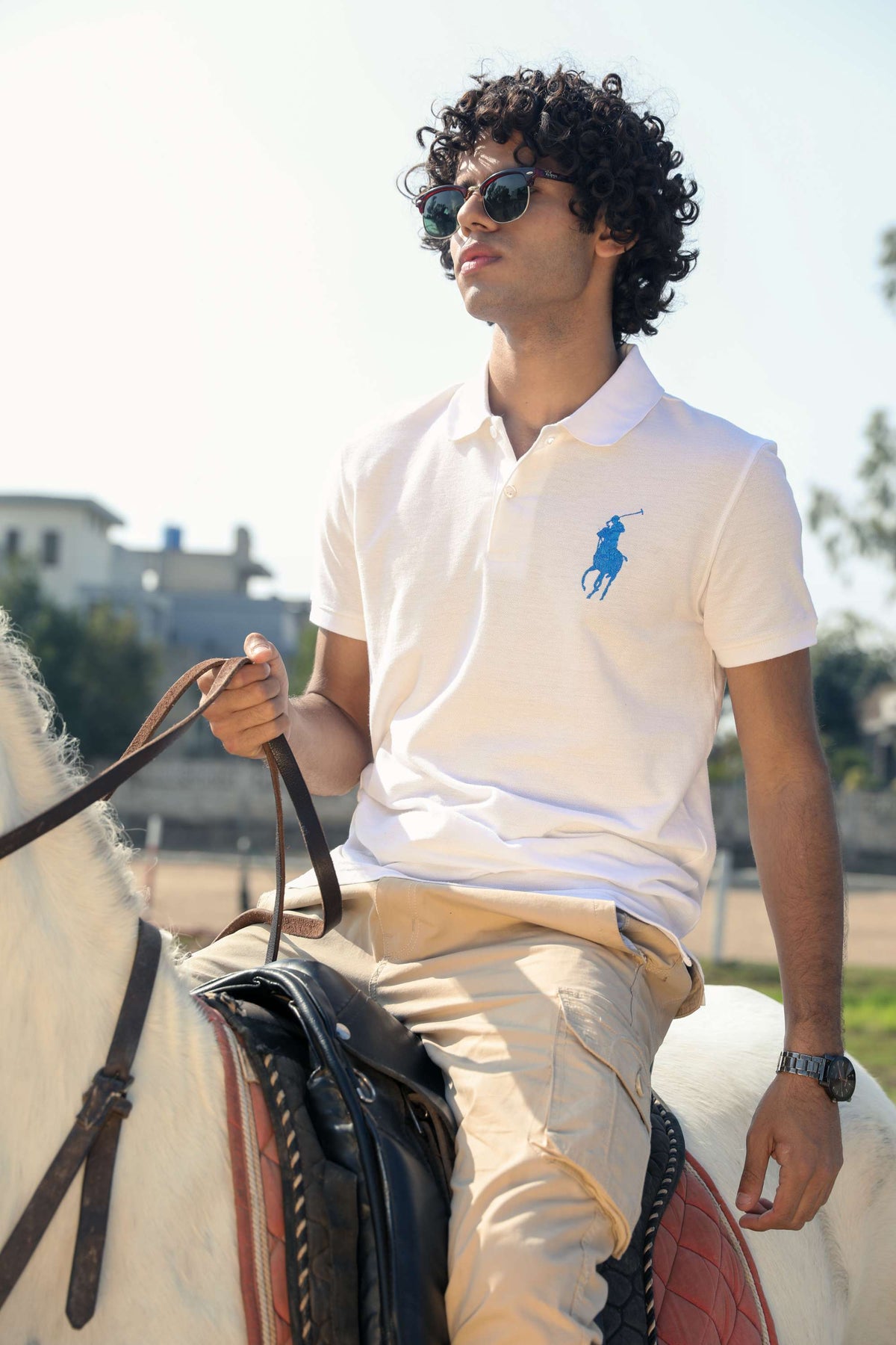 Basic Polo With Back Digit Embroidery